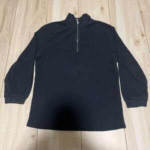 CROSSLEY Cashmere/Cotton 1/4 Zip Made In Italy Sweater Navy Mens Size Medium M